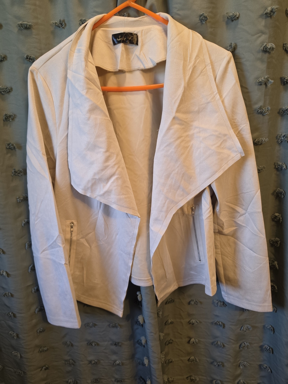 Soft Open-Front Women's Jacket in Light Beige